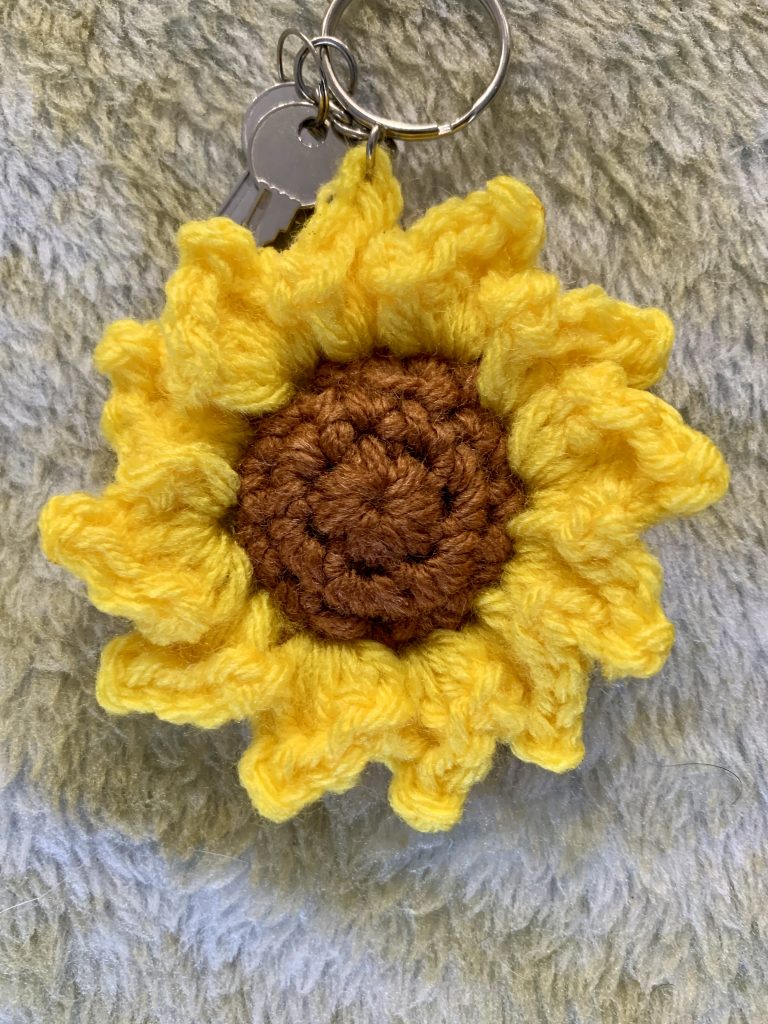 sunflower keyring holder