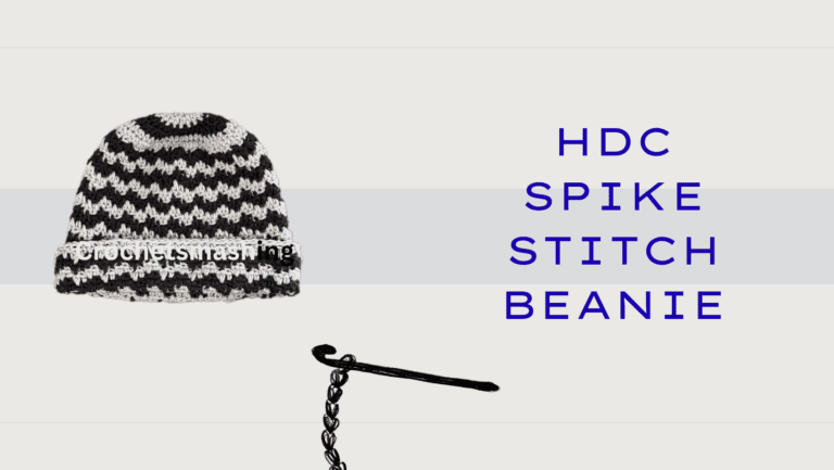 Half double crochet spike stitch beanie pattern